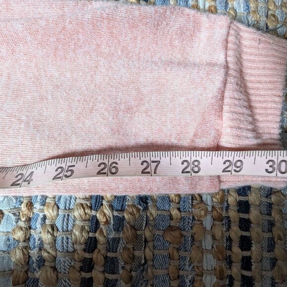 Peach Pink Joggers S Athleisure Cozy Loungewear Drawstring Soft Knit Casual - Picture 3 of 8